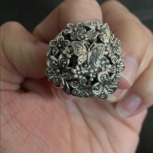 Sterling silver butterfly ring